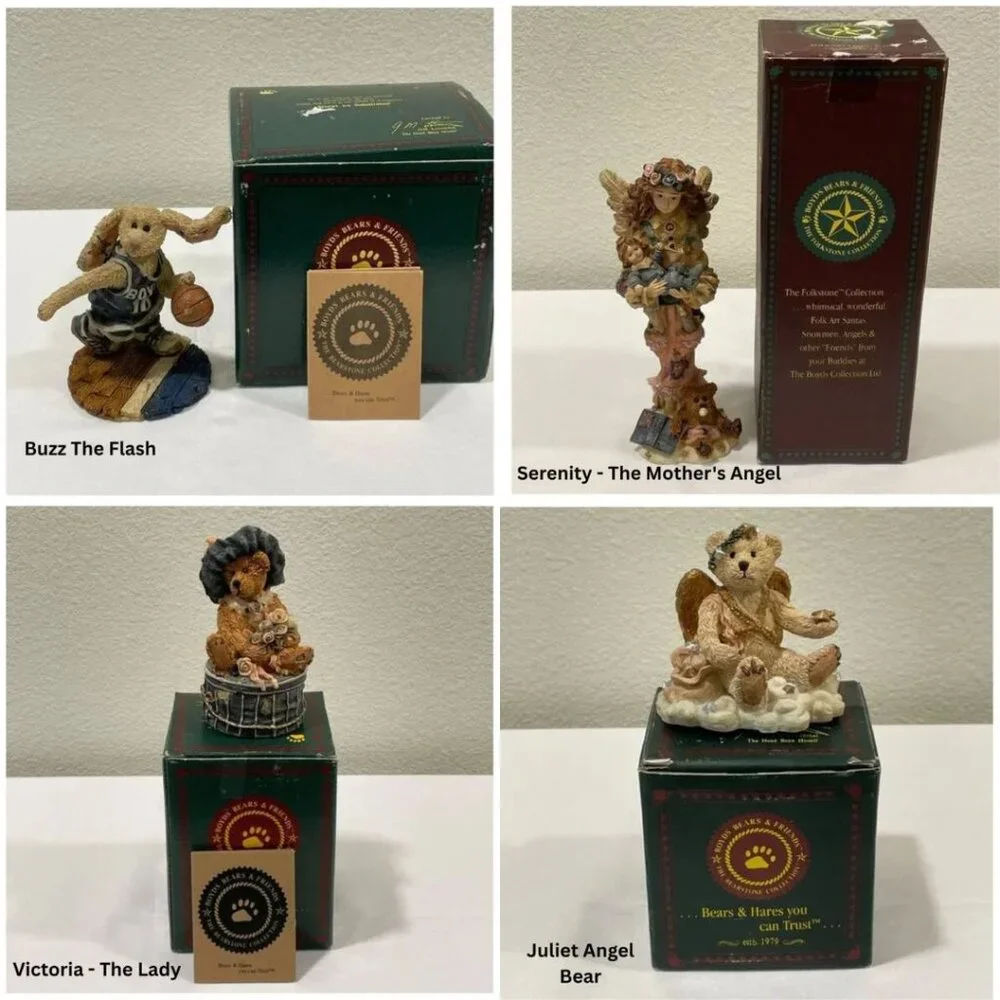 BOYDS BEARS Vintage Collectible Bears Resin Figurines SET of 4